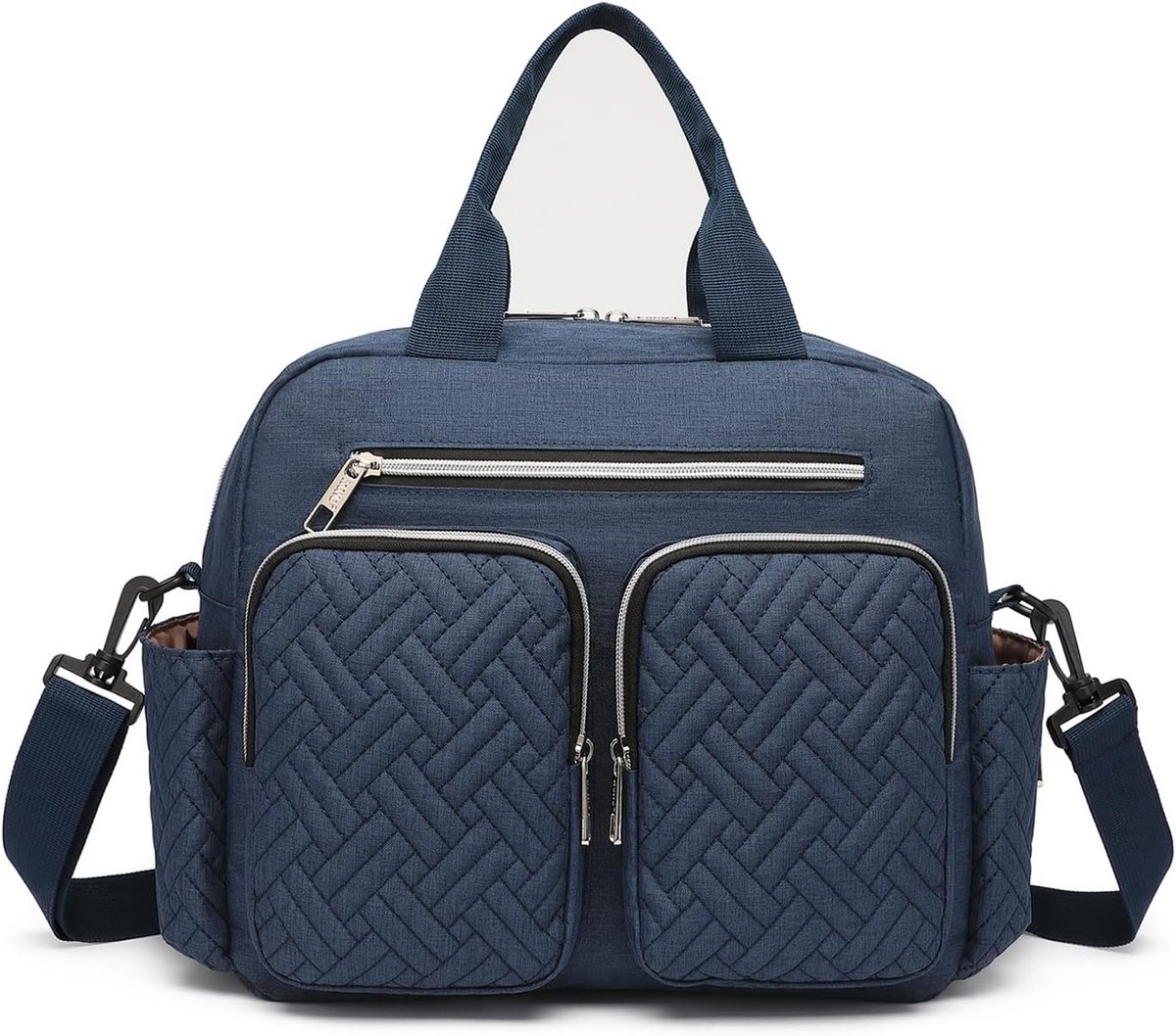 Babyluiertas Grote Weekender Reizen Luiertas Stijlvol voor Mama en Papa, Convertible Travel Tote Messenger met Geïsoleerde Zakken