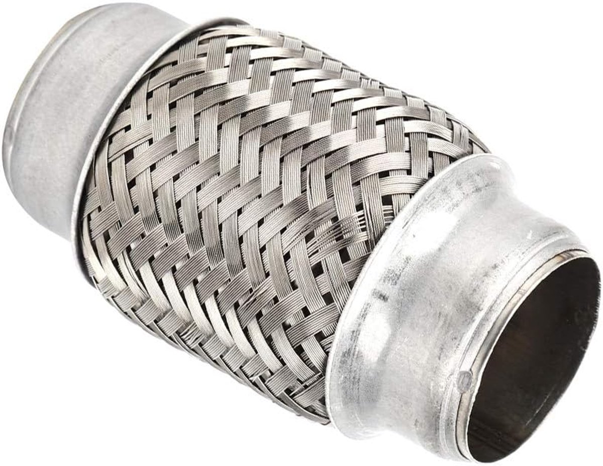 Rvs Uitlaat Flex Pijp 38 x 102mm 1.5 x 4in Dubbele Gevlochten Grijpende Liner Koppeling Flexi Joint Reparatie Buis