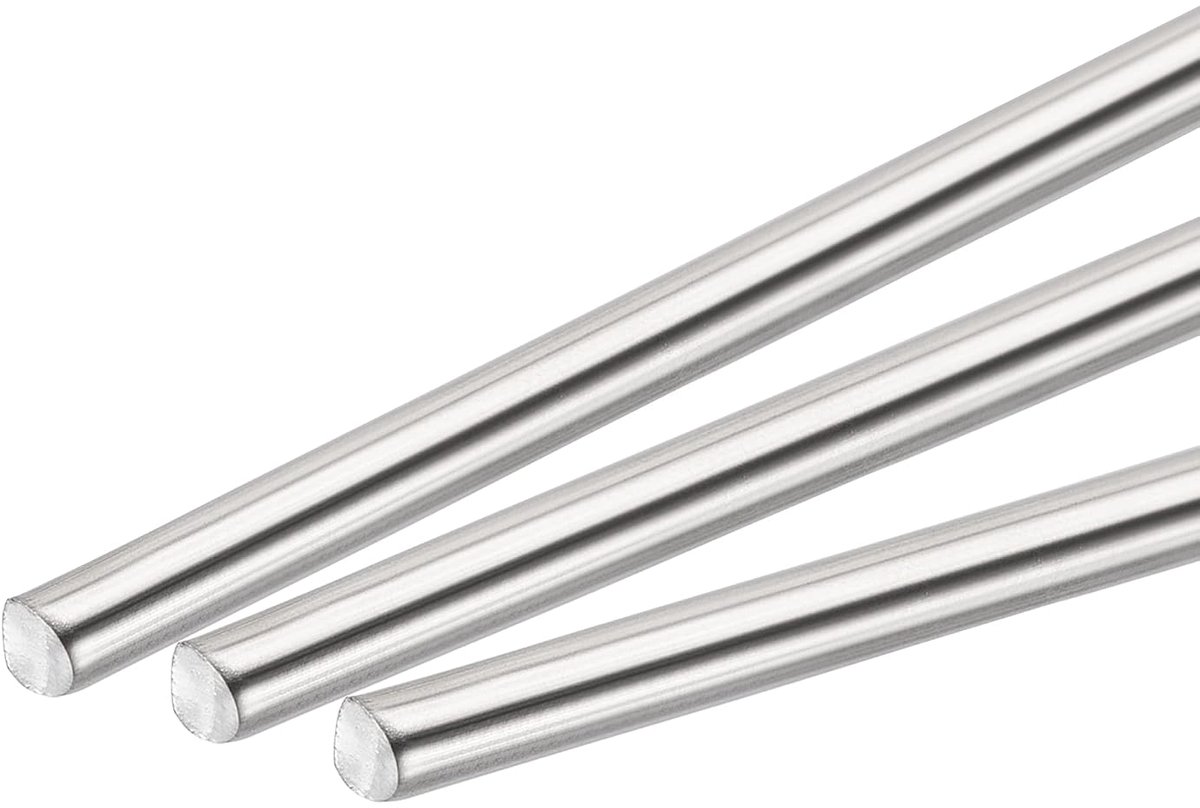 sourcing map 5 stuks ronde stangen bar 304 roestvrij staal 3,5 mm diameter 300 mm lengte voor verschillende golven DIY handwerk modelauto vliegtuig schip