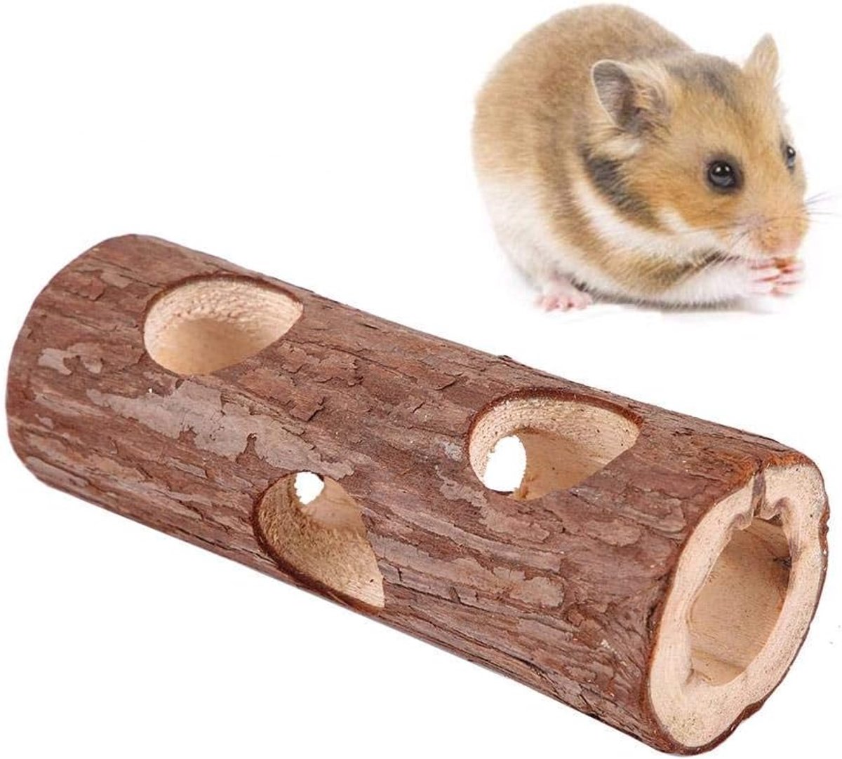 Hamsterbuis van hout voor dieren, kauwoefening, konijn, speelgoed, cavia-fret