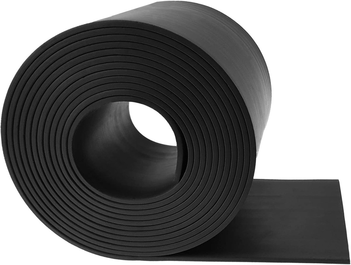 Rubberen strips neopreen rubberen mat massief rubber rubberen profiel rubberen plaat voor afdichtingen, vloerbedekkingen bescherming, trillingsbescherming, afdekking, DIY (75 mm × 3 mm × 3 m)