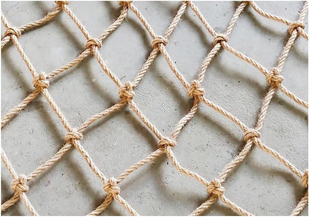 Decoratieve Touw Net Henneptouw Decoratieve Net Decor Decor Natuurlijke Visnet Jute Touw Koord Dikke Tuin Hennep Touw Dikke Jute String Tuin Decoratie net dec(Grootte: 4x10m (13x33ft), Kleur: Henneptouw)