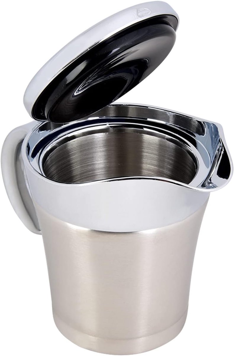Juskan Geïsoleerd, 304 Roestvrij Staal Thermisch Geïsoleerde Dubbelwandige Saus Juskom Pot Serveerkan (450ml)