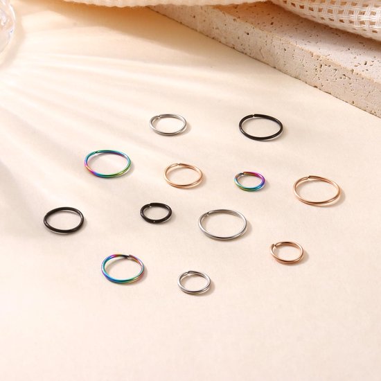 36 stuks, 18 g, 20 g, neuspiercing, chirurgisch staal, neuspiercing, opaal, zirkonia, neuspiercing, neuspiercing, sieraden voor vrouwen en mannen — afbeelding 4