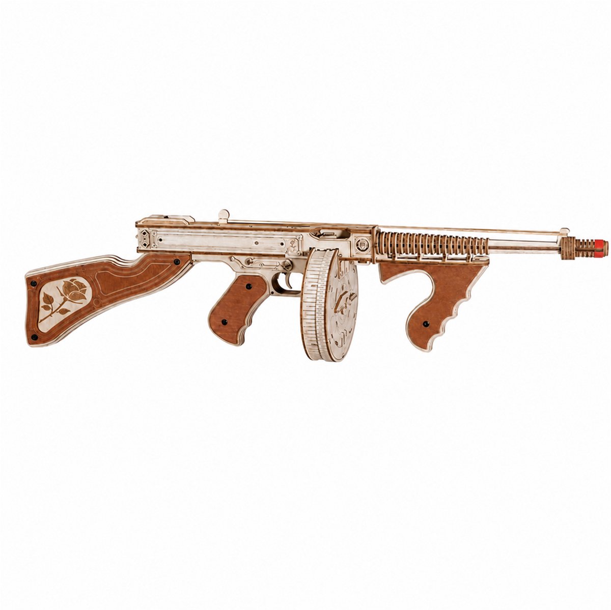 3D Houten Puzzel – Thompson M1928 Model – Mechanische Bouwset voor Volwassenen (275 Delen)