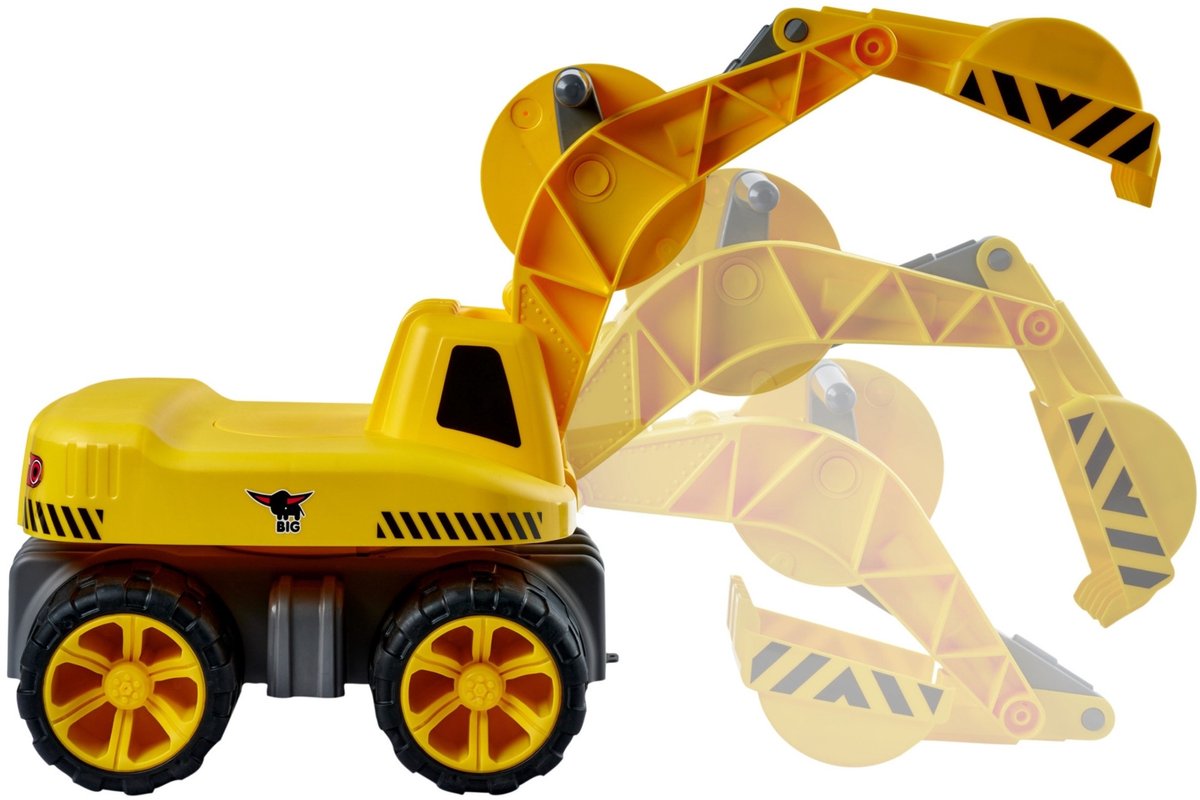 BIG - Power Worker Maxi Graafmachine - Loopauto - Werkvoertuig - 50kg belastbaar - vanaf 3 jaar - Buitenspeelgoed — afbeelding 13
