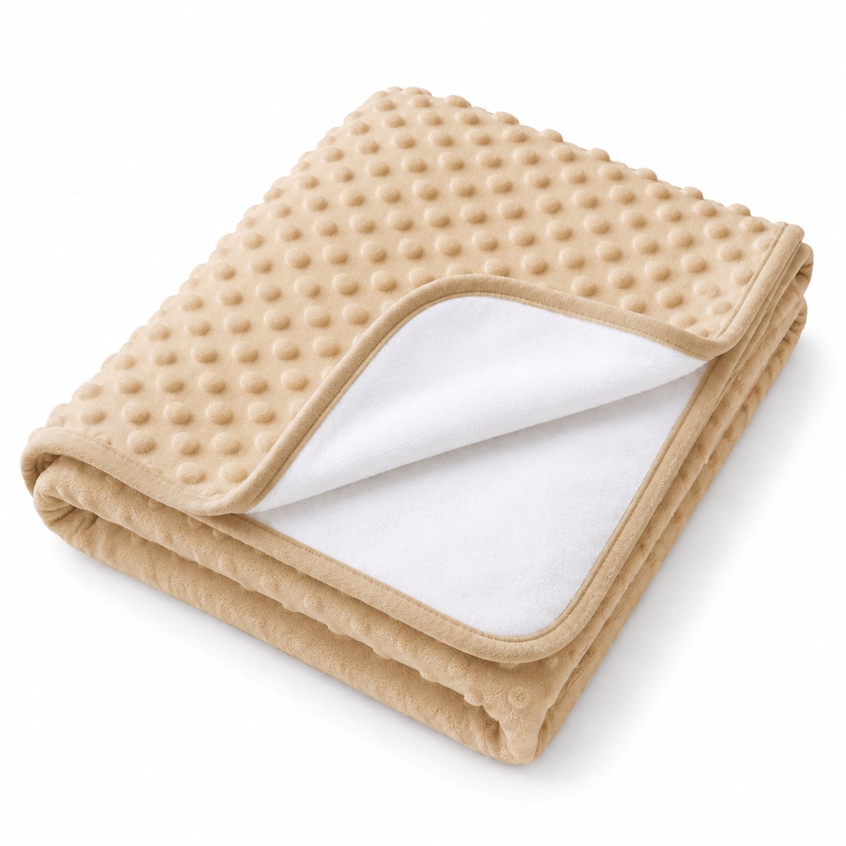Nova Nino Babydeken – 75 × 100 cm – Zacht Bubble Fleece – Caramel Brown – Voor Wieg, Ledikant en Kinderwagen