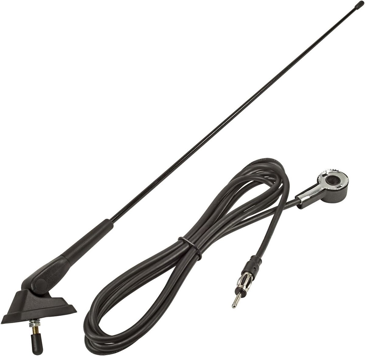 Dakkoffer antenne 36 cm - zwart - DIN plug - voor Citroen, Ford, Peugeot, Renault, Hyundai, Nissan - SnelShoppen