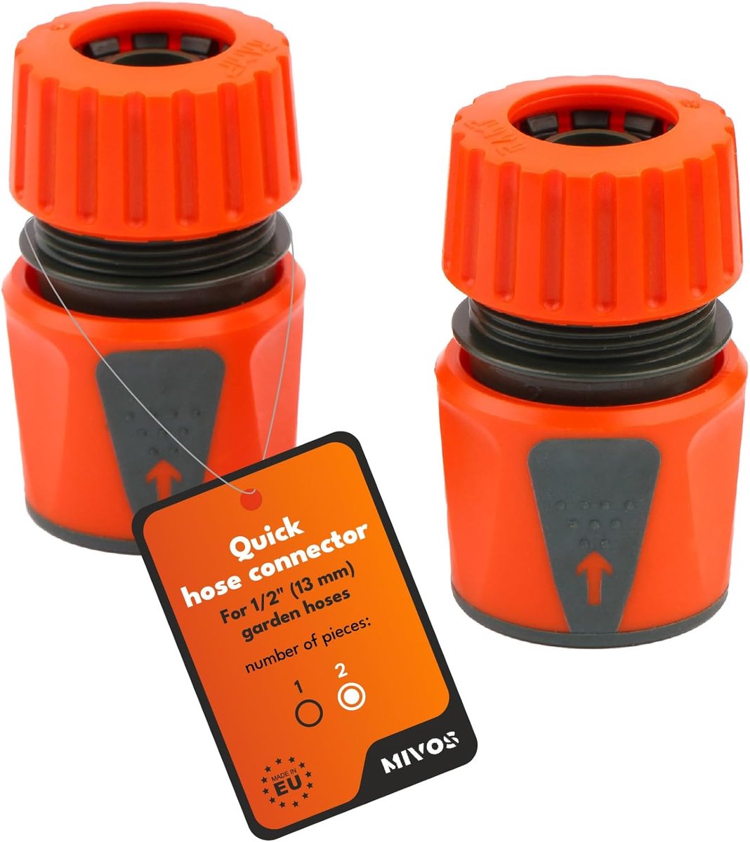 Hose connection 1/2 inch - quick fitting - voor tuinirrigatie - stabiele aansluiting - SnelShoppen