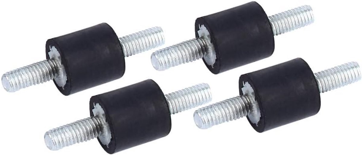 4 stuks Isolatiehouders van rubber, trillingsbestendig, M3, 8 x 8, van rubber, trillingsbescherming, dubbele spoelen met schroeven