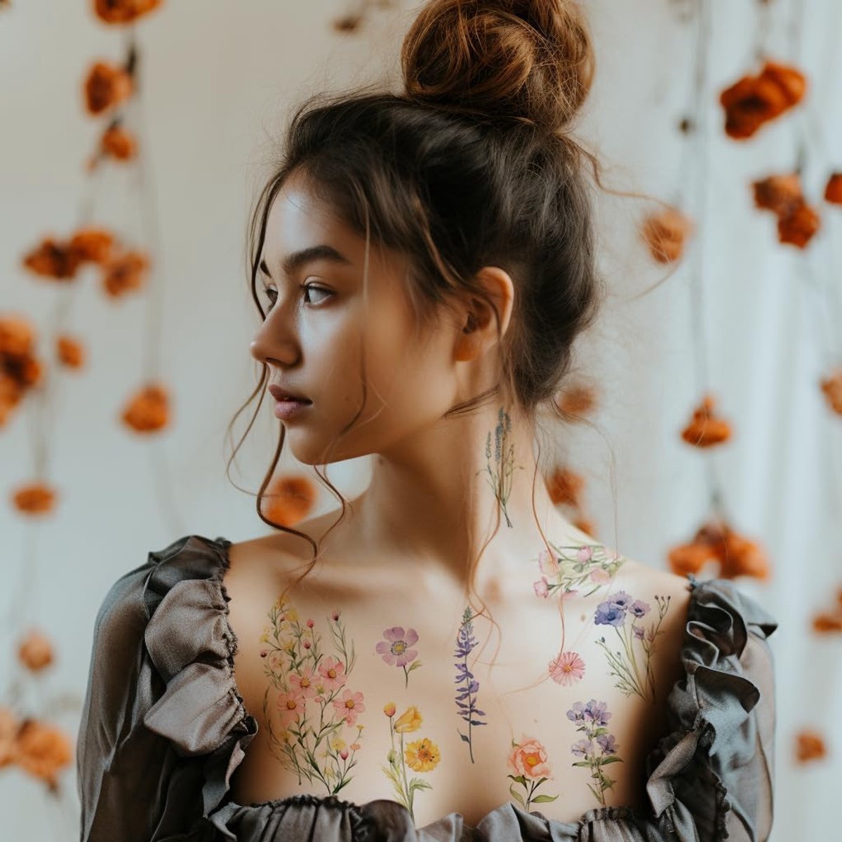 Tijdelijke tattoo stickers - waterdichte kleine bloemen nep-tatoeages voor vrouwen en meisjes