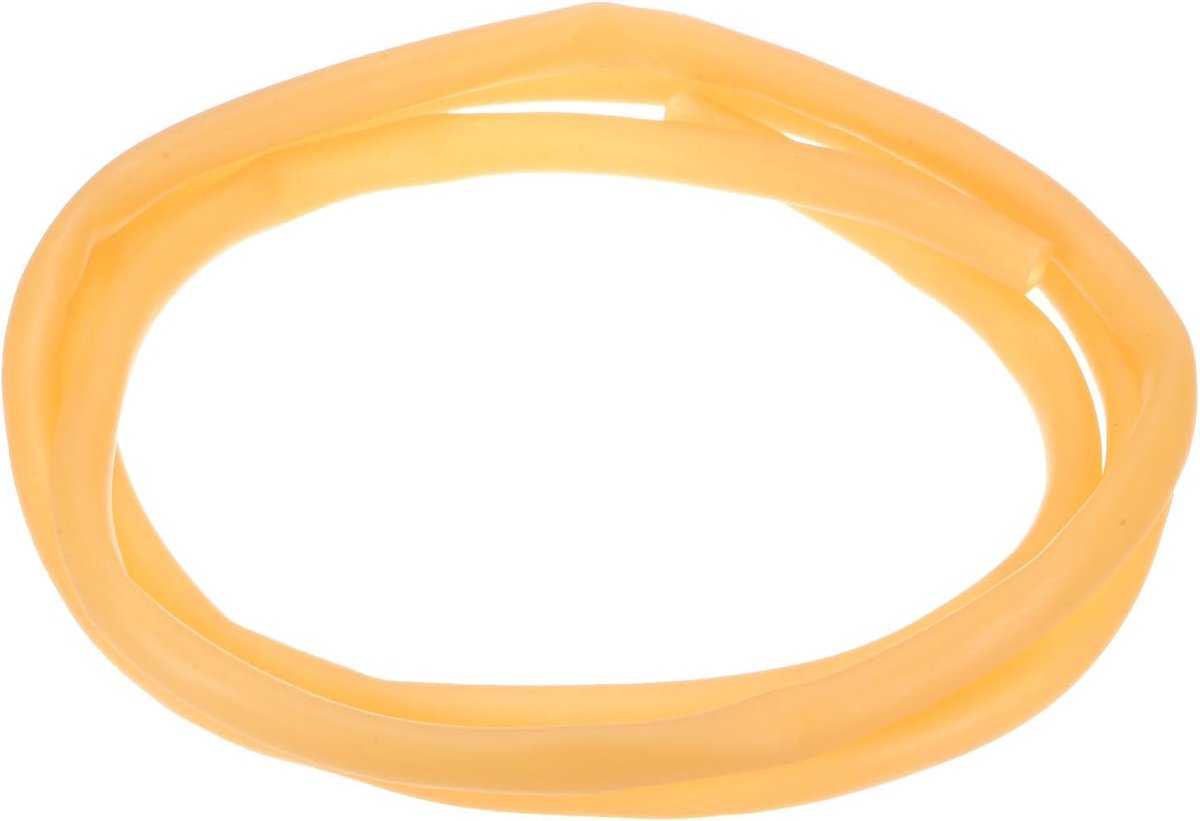 METERXITY Natuurlijk rubberlatex slang, 10 mm binnendiameter x 14 mm buitendiameter 2,13 meter lengte latex slang voor huis/laboratorium/sport, zeer elastische bandbuizen [geel]