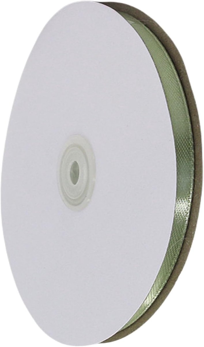 6 mm saliegroen lint voor geschenkverpakking, 91 m dik satijnen lint van stof, saliegroen strik voor geschenkverpakking, linten voor ballonnen, knutselen, boeketten, bruiloft, auto, geschenken, taart