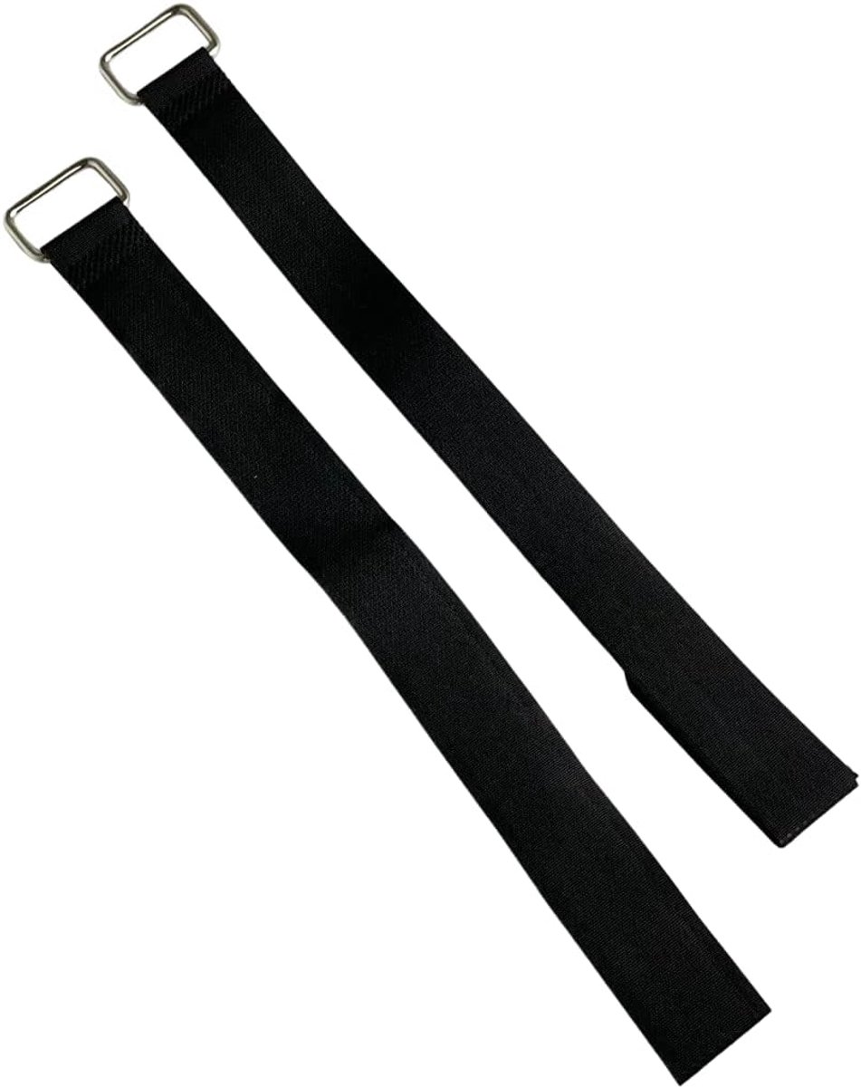 Pakket van 2 duurzame metalen gespen haak- en lusbevestiging kabelbinders, herbruikbare riemen (4cmx40cm)
