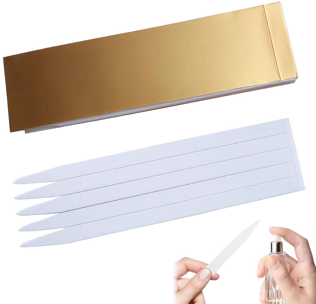 100 stuks aromatherapie-teststrips, papier, wegwerpstrips, teststrips voor aromatherapie, voor het testen van parfumpapier en etherische oliën
