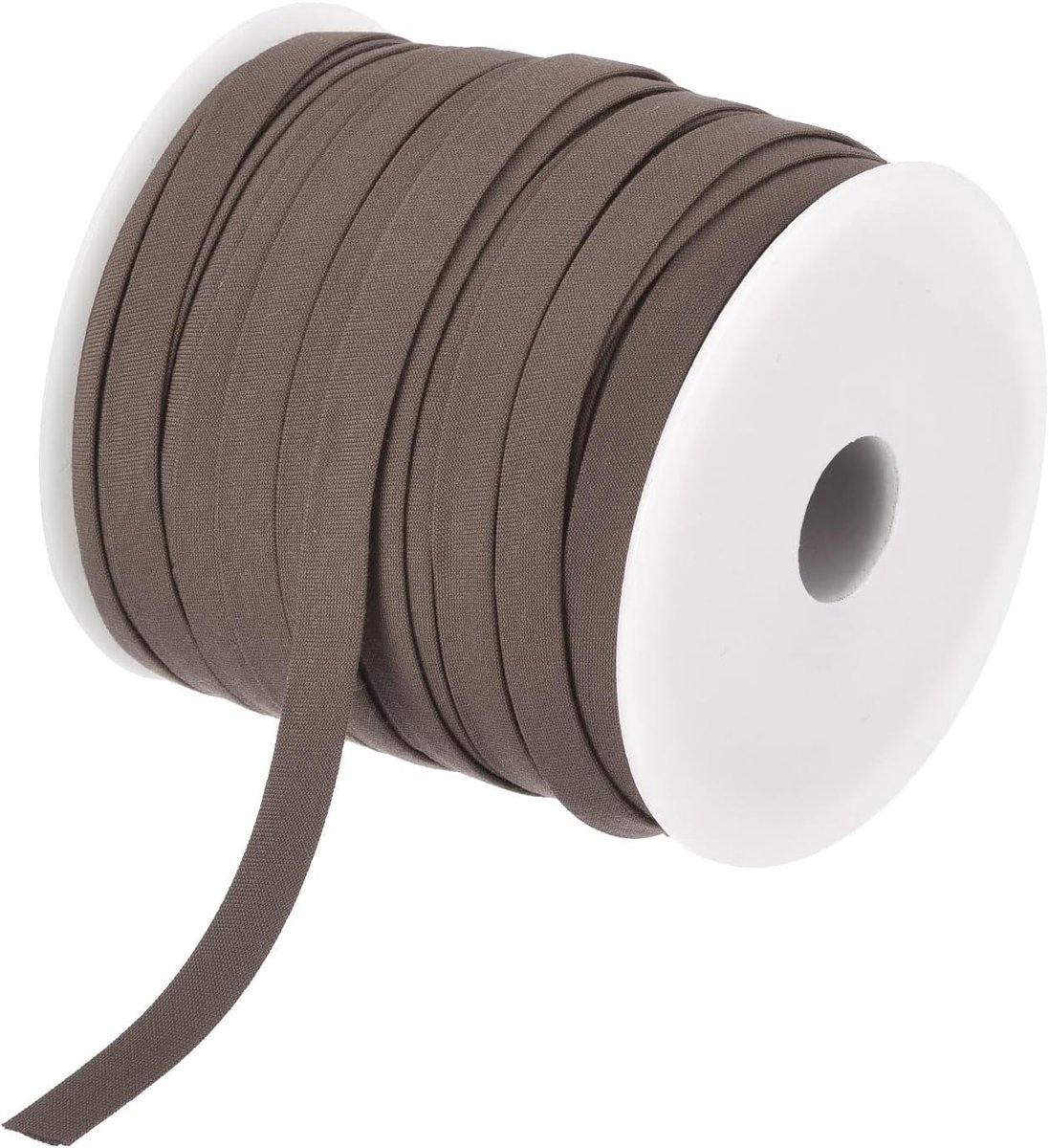 Biasband van katoen, 0,64 cm, continu voor naaien, bundelen, quilten, binden, knutselen (bruin, 50 yards)