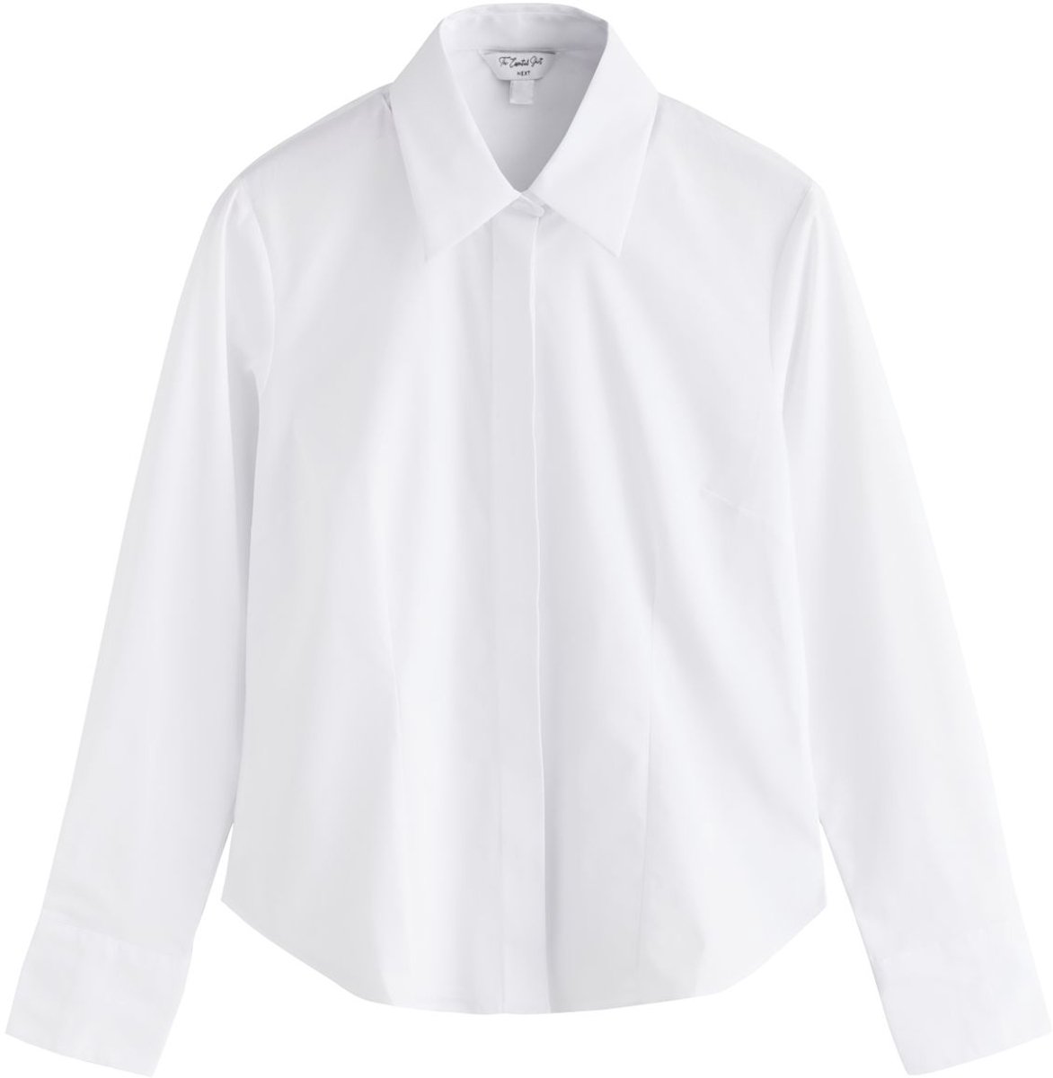 Next - Dames - Basic getailleerd stretch overhemd met lange mouwen - Wit