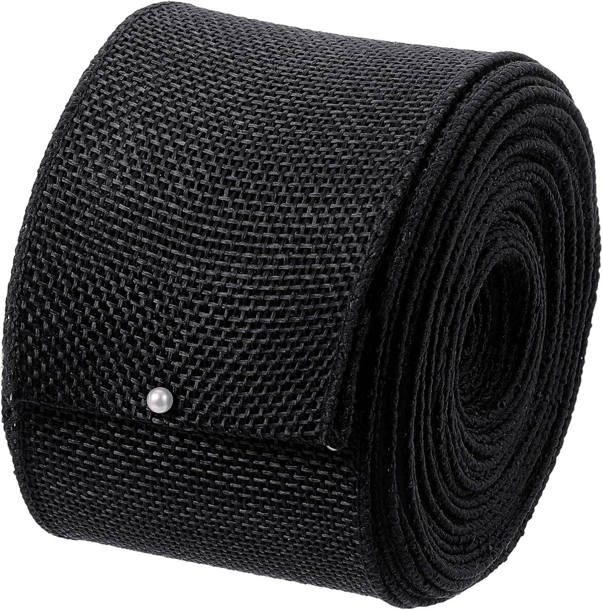 Canvakkennetband 63 mm x 9,1 m, zwart, stoffen lint, rol, canvas, draad, rand, decoratie voor geschenken, doe-het-zelf verpakking, kunsthandwerk, slijpen, creatie
