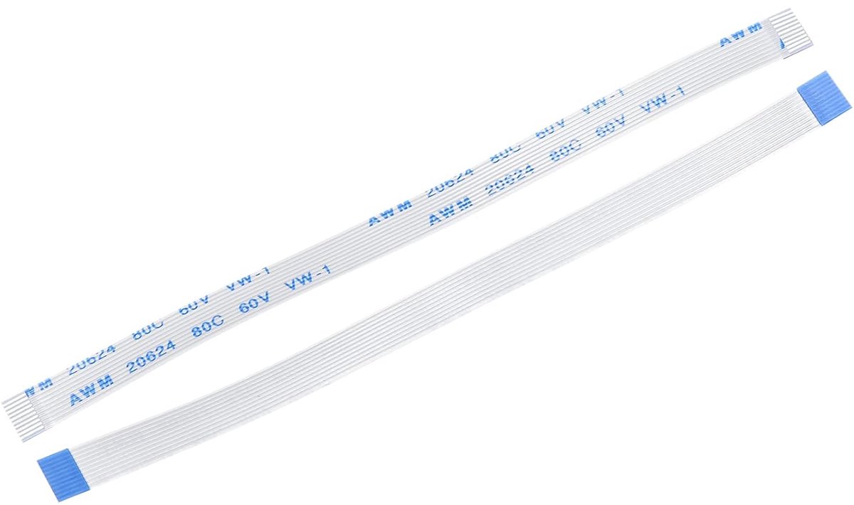 sourcing map FFC FPC kabel, 10 pins, 0,5 mm, 100 mm (A type) voor LCD-3D-printercamera, dvd, verpakking van 10 stuks