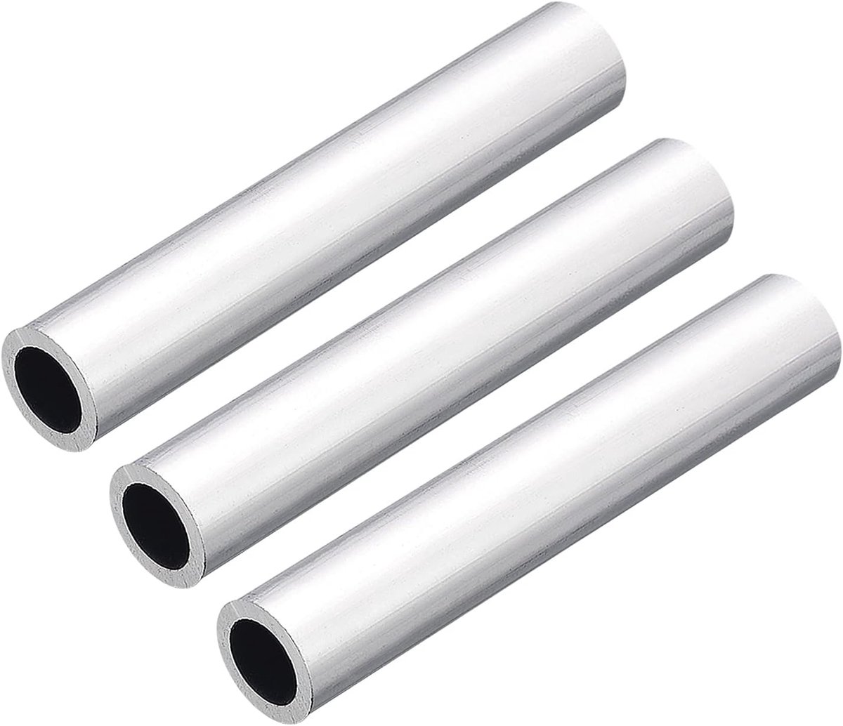 sourcing map 3 stuks 6063 aluminium ronde buis 19 mm AD 13 mm binnendiameter 100 mm lengte buisleiding slangen voor industrie knutselprojecten