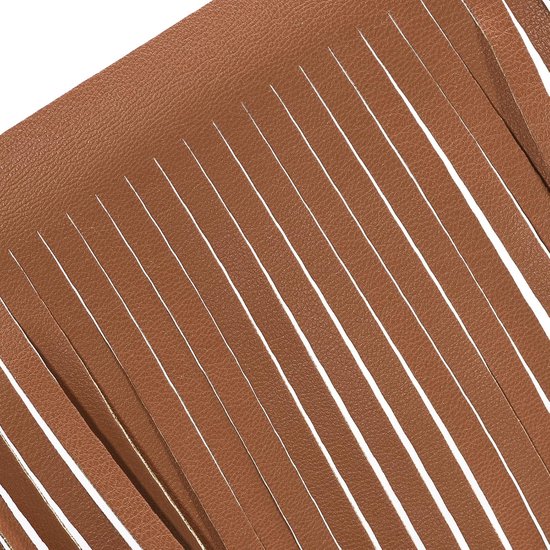 1 yard 30,5 cm kunstlederen franjes trimmen dubbelzijdig leer naaien kwastje fringen voor knutselen naaien jurk kunsthandwerk rok decoratie bruin — afbeelding 2