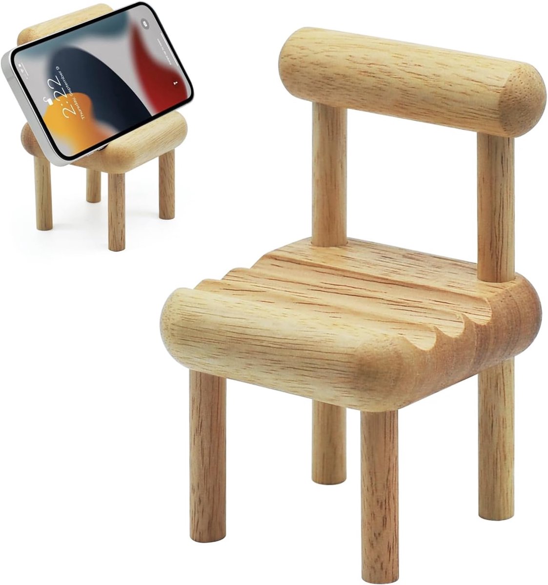 1 x houten telefoonhouder