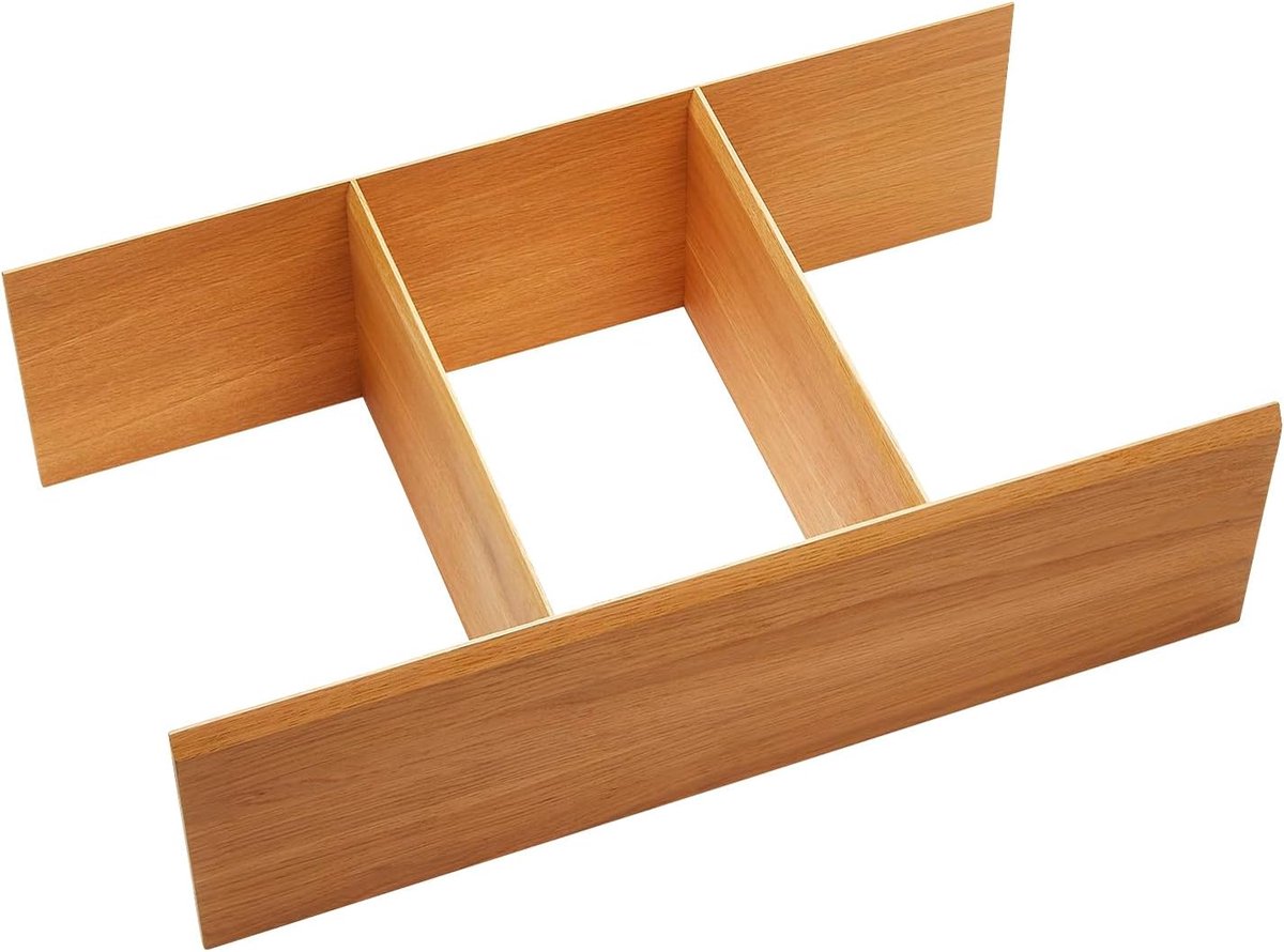 uittrek- en lade-indeling systeem 473 x 273 x 145 mm multifunctionele inzetstuk van massief eikenhout gelakt lade-inzetstuk lade-inzetstuk bestekbak van SOTECH