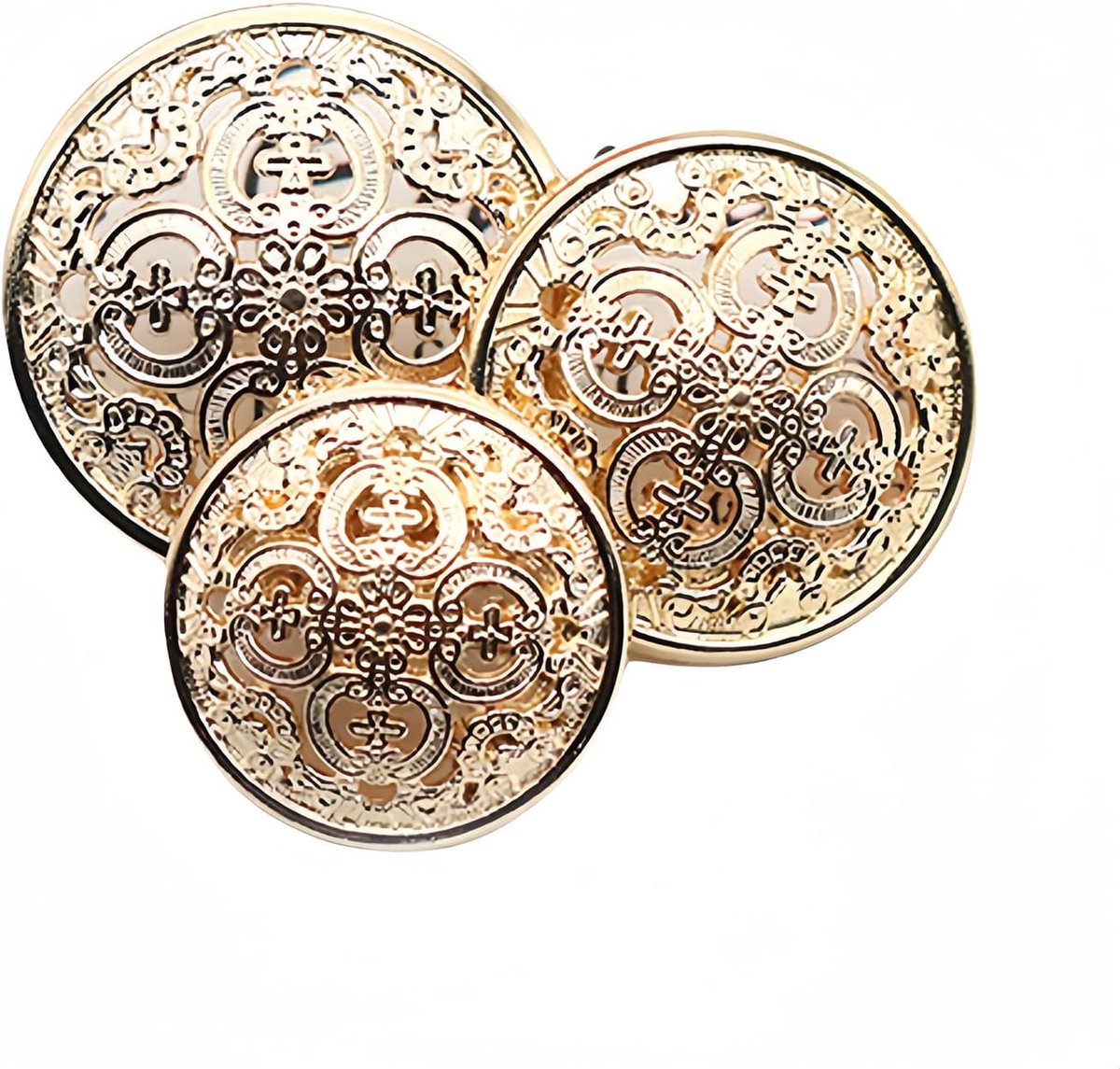 Knopen zwart zilver goud ronde decoratieve knoop voor kleding naai accessoires