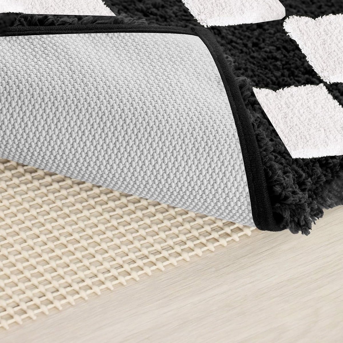120 x 180 cm, antislip en antislip ondermat voor tapijt, parket, tegels, tapijt, zelfklevende stopper, snijdbaar, herbruikbaar, valbescherming - beige