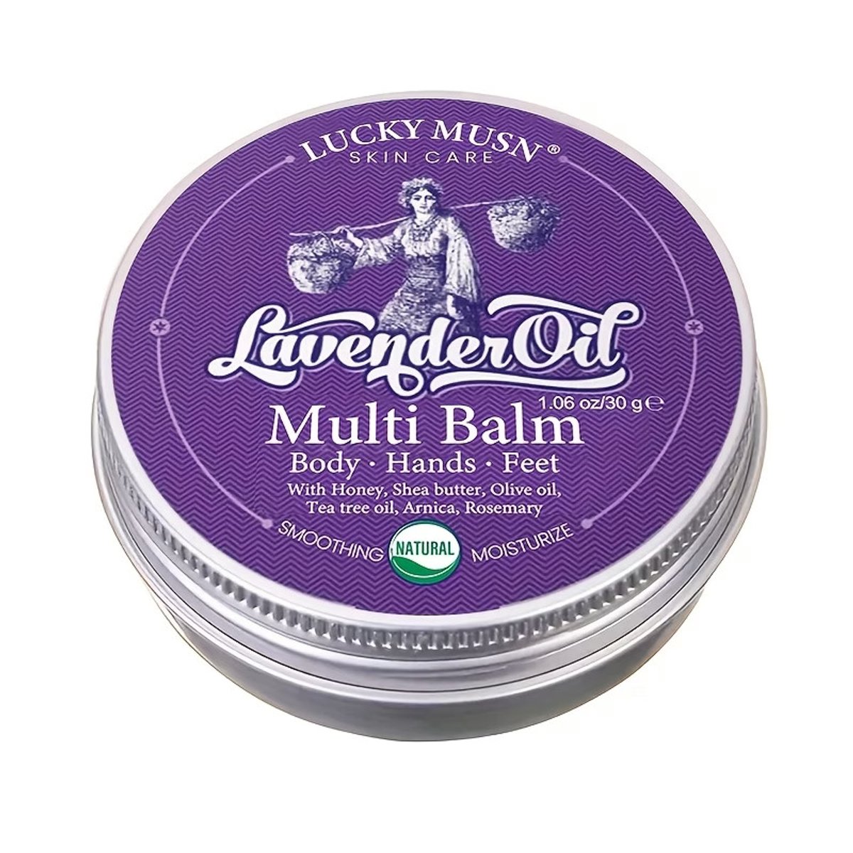 Lavendel Voet- & Hielbalsem 30g – Hydraterende Crème met Lavendelolie, Sheaboter & Vitamine E – Voor Droge Voeten en Hielen