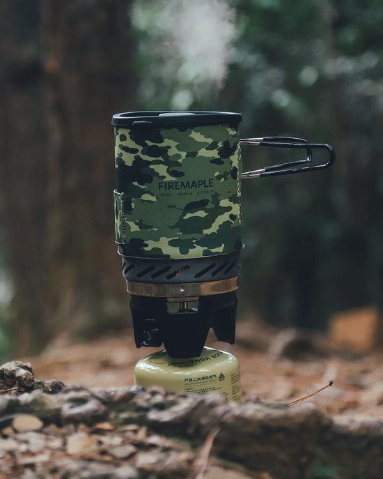 Campingkookset met Gasbrander - Compact Kooktoestel - Snelle Warmtewisselaar - 1 Liter - Aluminium - 512 g — afbeelding 5
