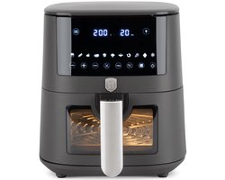 Berlinger Haus Airfryer XXXL Mat Antraciet - met Kijkvenster - 8 Liter - 1650W