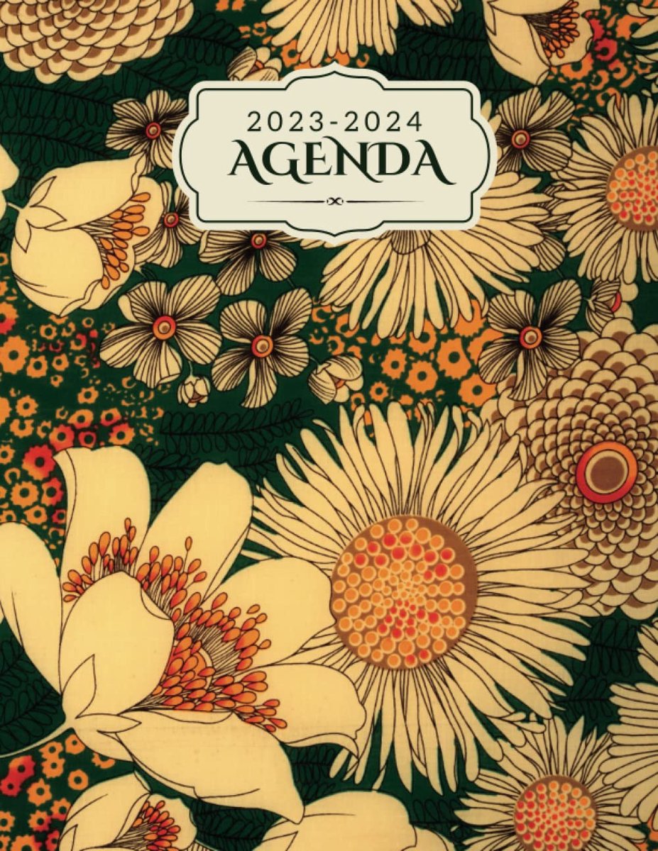 Agenda 2023 2024 - Semainier - Fleurs - Overzichtelijke planning - ShopVlot