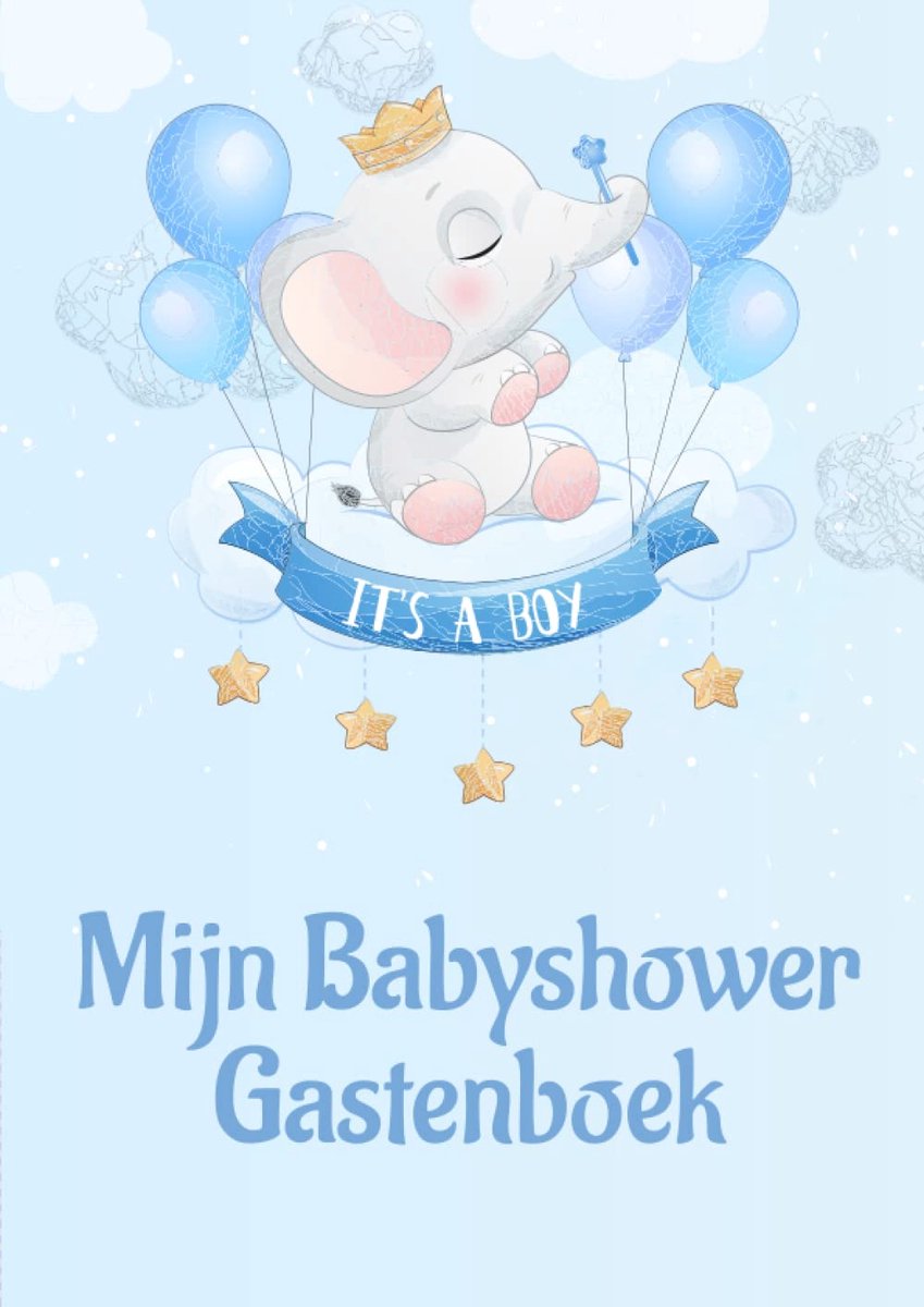 Gastenboek babyshower - Lichtblauw voor jongens - Herinneringsboek om in te vullen - Perfect cadeau voor ouders - SnelShoppen