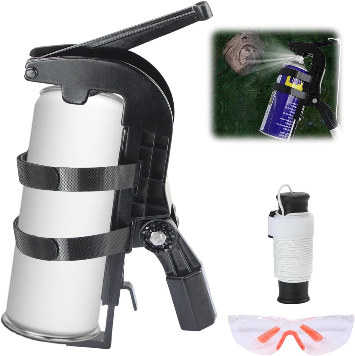 verlengingsadapter, instelbare sproeistang, adapter voor wespenspray, bijenspray, spuitbus-verlengingen voor buiten, spuitlak, raamreiniging