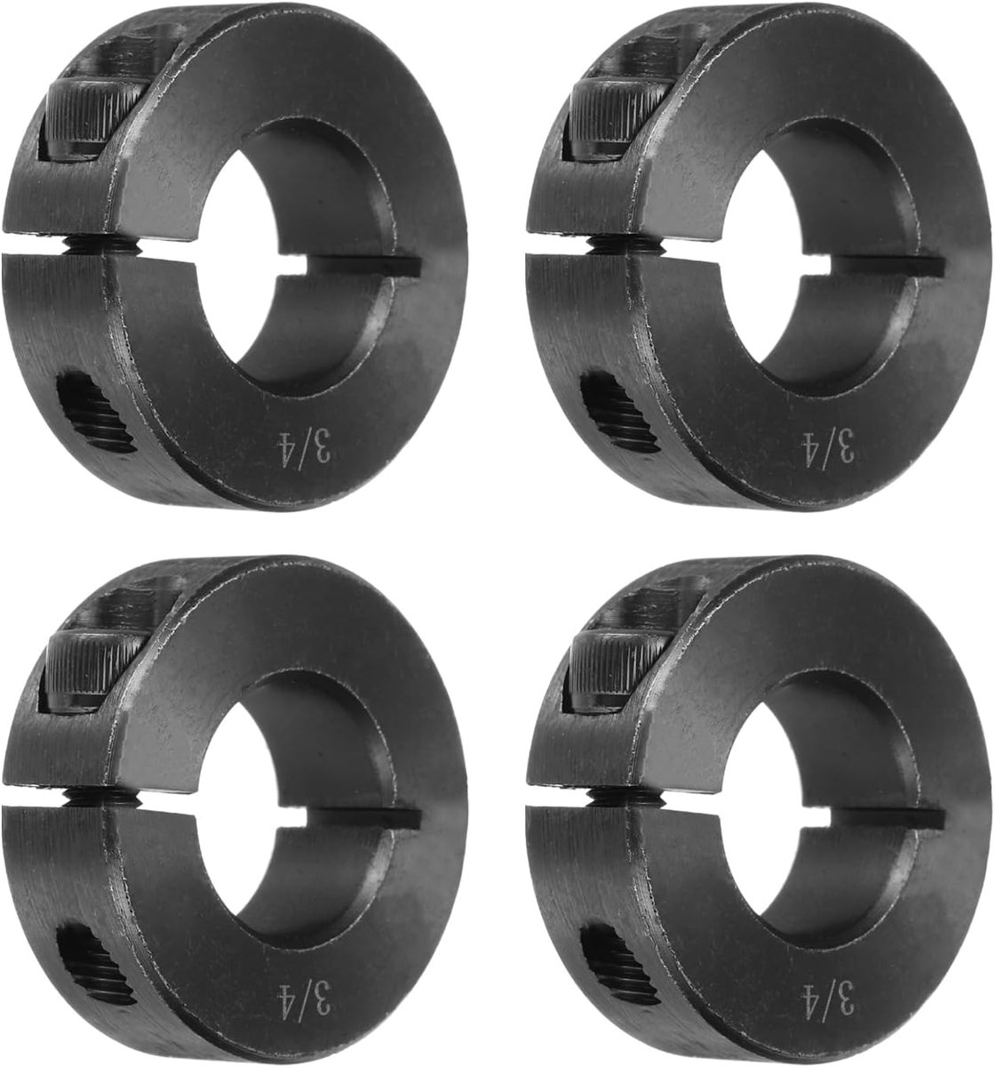 Golfring 3/4" boring enkele gedeelde golfring van koolstofstaal met spanring golfringen met draadstift zwart 4-pack