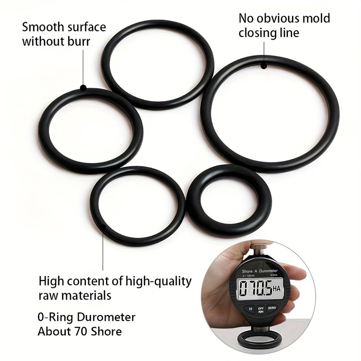 990 Stuks O-Ring Assortiment Joint Torique in Rubber, O Ring Dichtingsringen Set van 20 maten