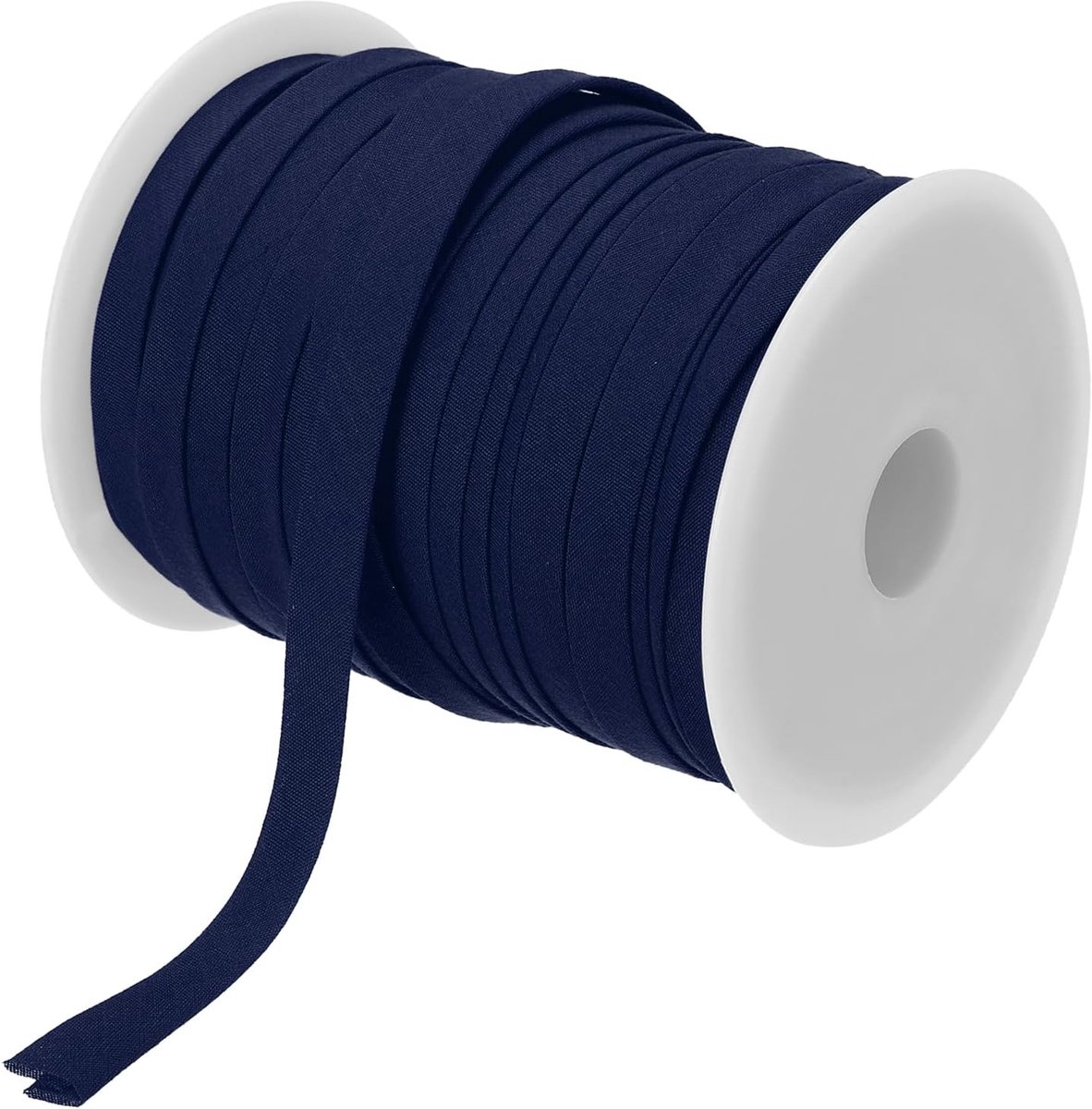 Biaisband, naadband, dubbele vouwband, polyester, continu naaien, accessoires, randband voor naaien, doe-het-zelf, zomen, quilten, handwerk (marineblauw 140 m)