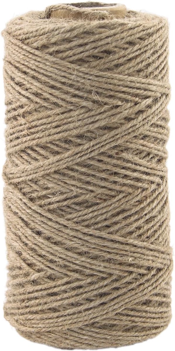jute touw, 5 mm, 50 m, henneptouw, jute touw voor knutselen, planten, tuin, handgemaakte kunstwerken, decoratie, verpakking en woondecoratie, jute touw