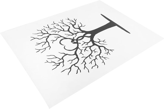 Vingerafdruk canvas bruiloft, doe-het-zelf boom vingerafdruk gastenboek duimafdruk boom gastenhandtekening poster, voor bruiloften, feesten, verjaardagen — afbeelding 4