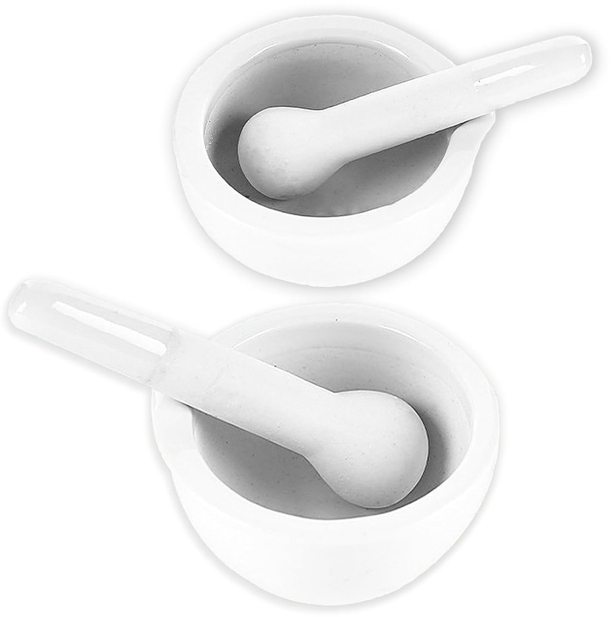 Vijzel voor keuken, keukenstamper, mortar en pestle, klein formaat, keramisch materiaal, voor keukenspecerijen en laboratoriummalen