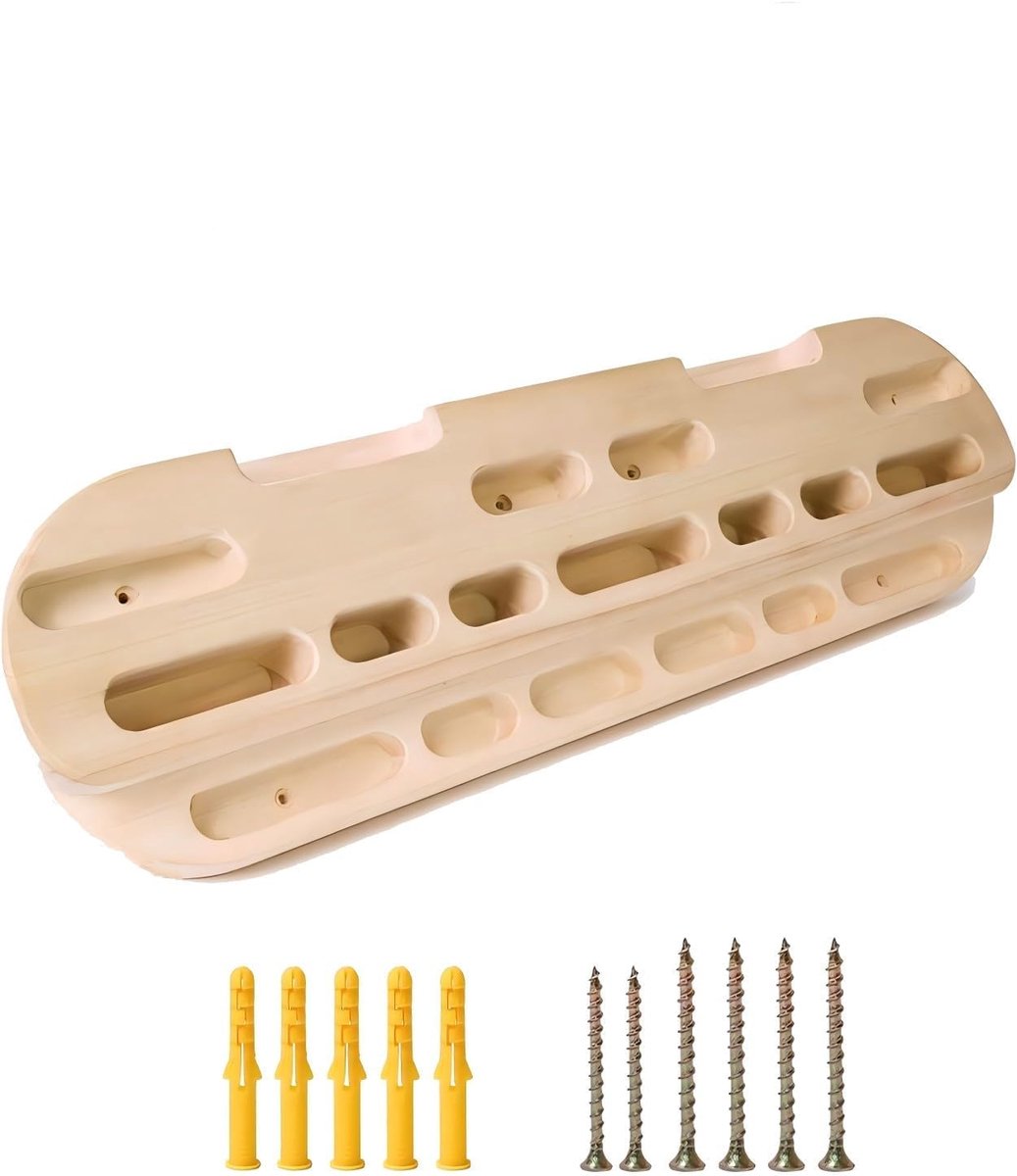 klimplank, klimframe, rotsklimmen houds, klimmen toets hold hangboard, klimframe accessoires met schroeven, vingertopversterker voor het verbeteren van vingersterkte