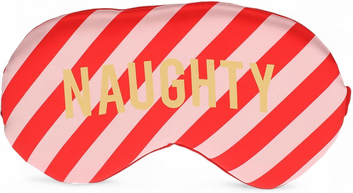Slaapmasker Kerstmis - Slaapbril met elastische band - Oogmasker voor dames en heren - Xmas souvenir - zacht en ondoorzichtig (Naughty)