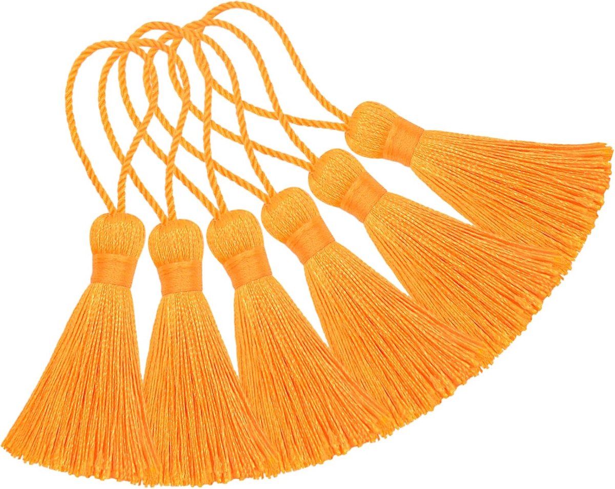 20 stuks 10 cm handgemaakte zijdeachtige floss mini kleine ambachtelijke kwastjes met 5 cm koordlus en kleine Chinese knoop voor oorbellen, souvenirs, bladwijzers, doe-het-zelf