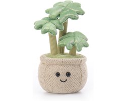 Lamb Lucky Four Leaf klavertje pluche dieren voor kinderen, zacht schattig knuffeldier voor baby's, meisjes en jongens, pluizig Lucky vier klavertje klaver groen, 16 cm