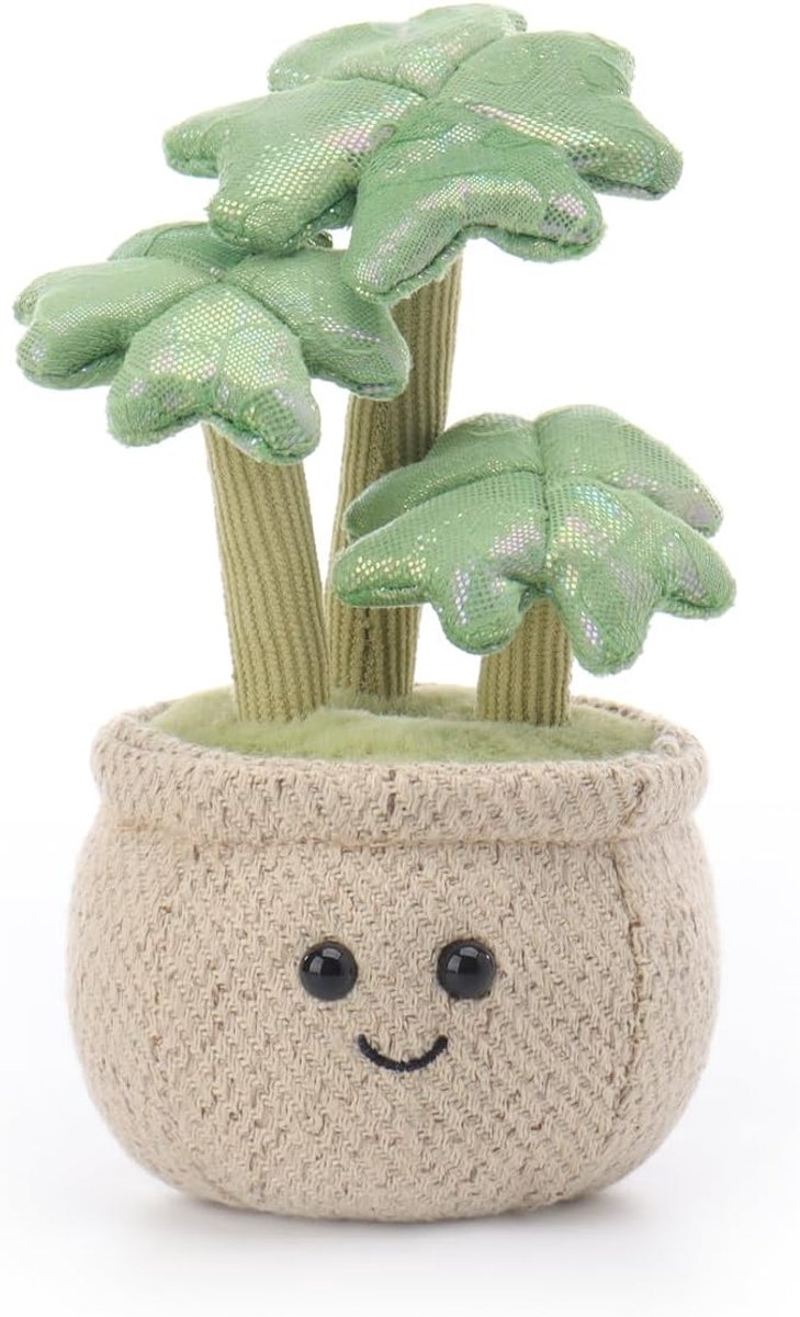 Lamb Lucky Four Leaf klavertje pluche dieren voor kinderen, zacht schattig knuffeldier voor baby's, meisjes en jongens, pluizig Lucky vier klavertje klaver groen, 16 cm