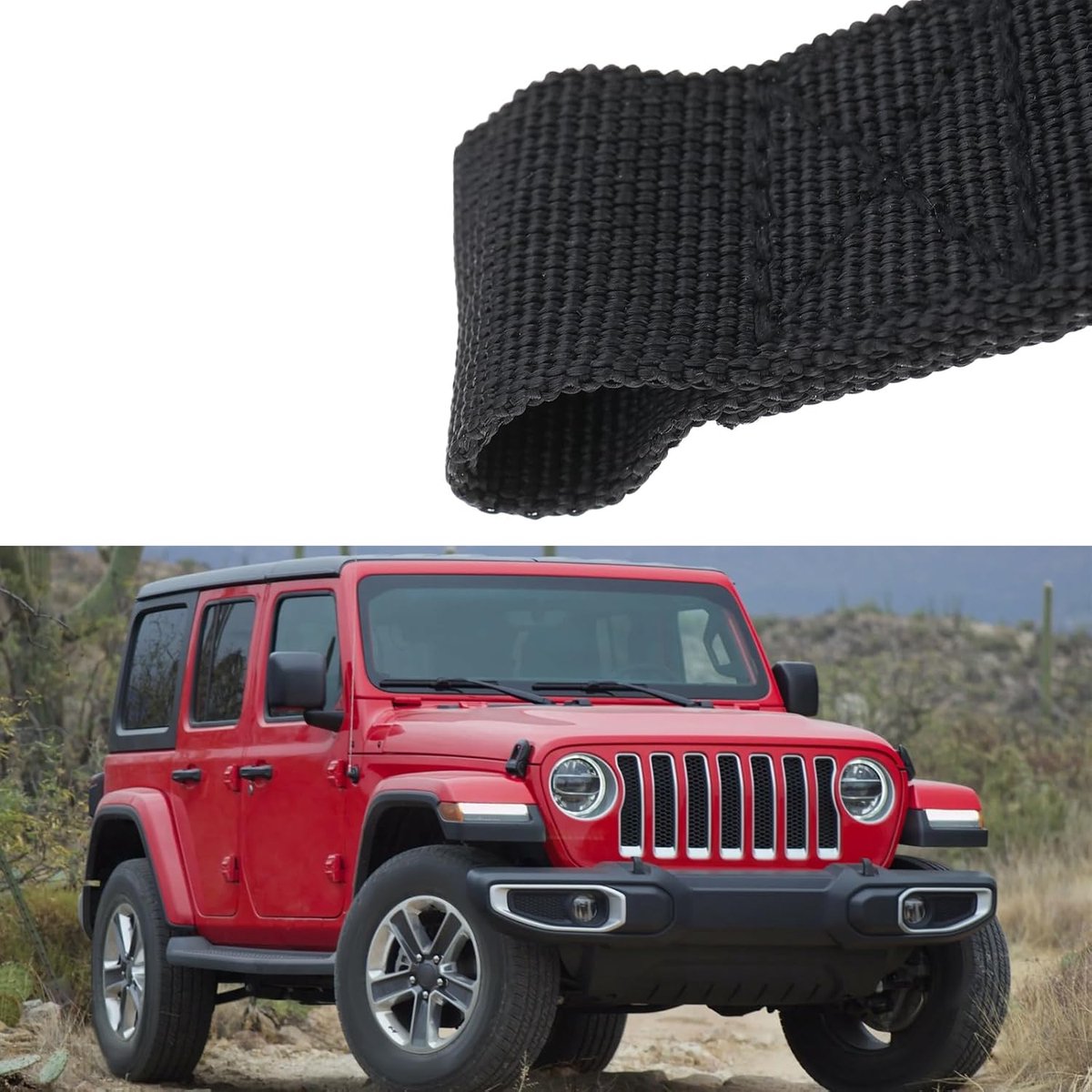 2 stks Heavy Duty beperkende deur check riem 17.3x2.6cm Compatibel met Jeep Wrangler CJ YJ TJ JK 1997-2018