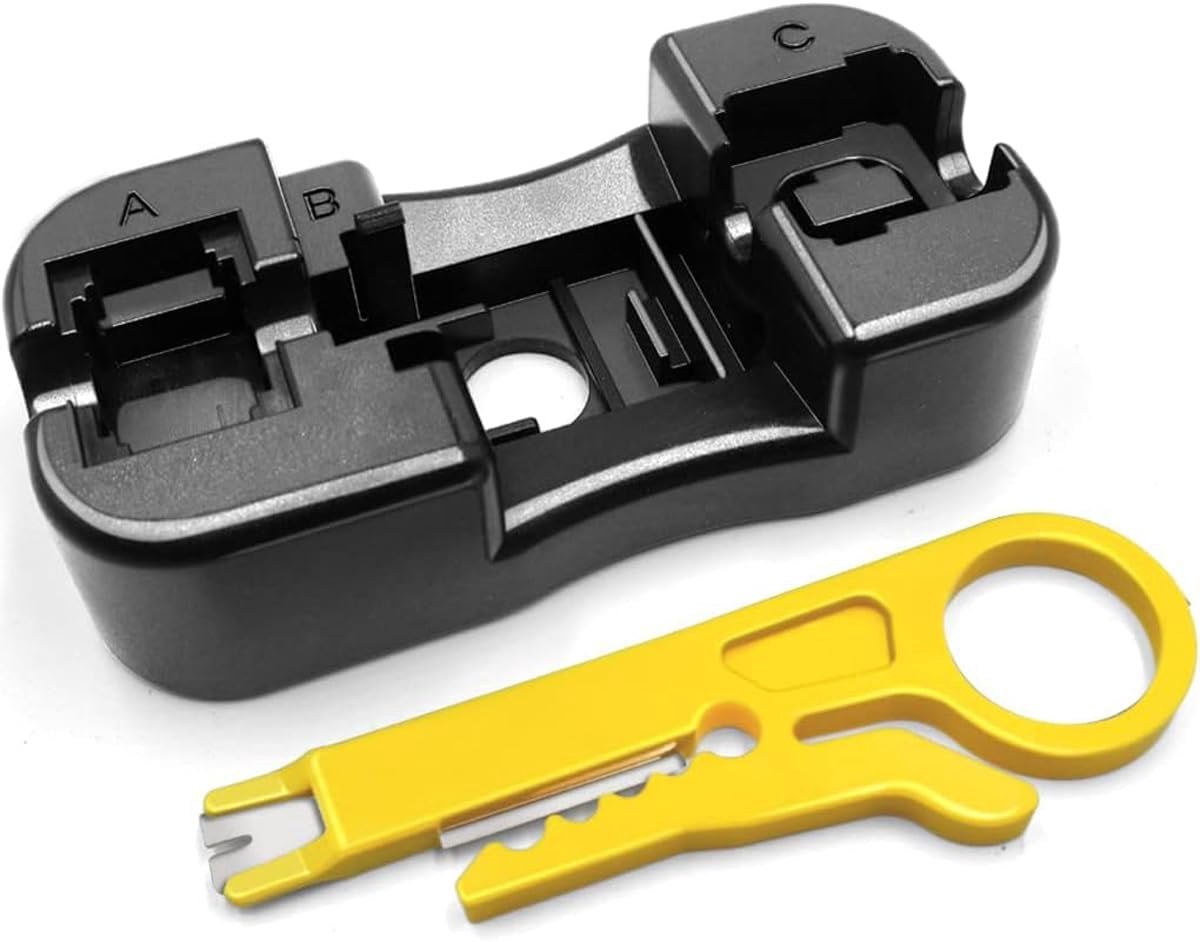 Keystone Jack Punch Down Stand en kleine kunststof punchdown tool met stripper