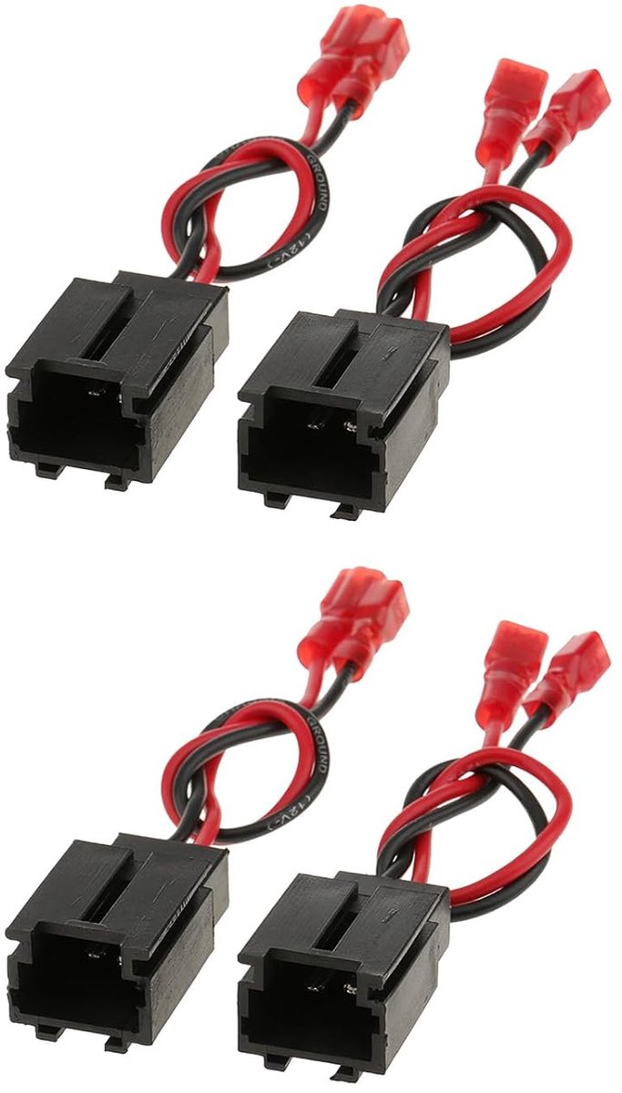 4-delige adapterkabel voor autoluidsprekers – ISO-stekkers voor eenvoudige en snelle aansluiting van standaard luidsprekers zonder de oorspronkelijke bedrading te snijden