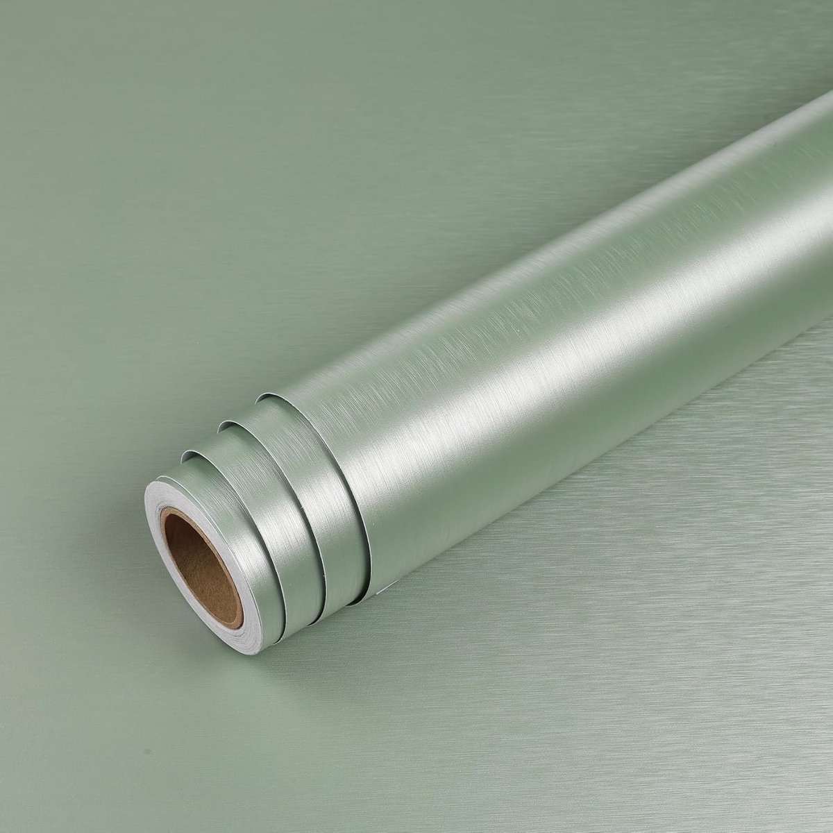 zelfklevende folie keuken groen geborsteld roestvrij staal folie zelfklevend keukenblad keuken spatwand 40CMx5M hittebestendige koelkast mintgroen metaal zelfklevend behang